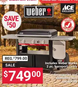Ace Hardware Weber slate grill offer