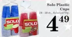 Harvest Foods Solo Plastic Cups offer