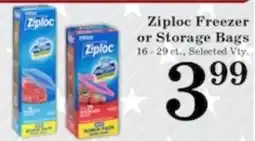 Harvest Foods Ziploc Freezer or Storage Bags offer