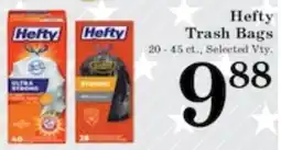 Harvest Foods Hefty trash bags offer