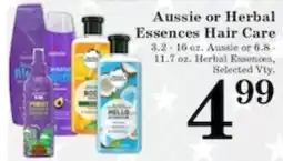 Harvest Foods Aussie or Herbal Essences Hair Care offer