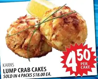 Karns Karns Lump Crab Cakes offer