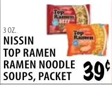 Karns Nissin top ramen ramen noodle soups, packet offer