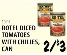 Karns Rotel diced tomatoes with chilies, can offer