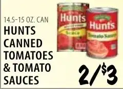 Karns Hunts canned tomatoes & tomato sauces offer