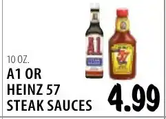 Karns A1 or Heinz 57 steak sauces offer