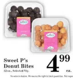 Harvest Foods Sweet P's Donut Bites offer