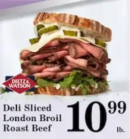 Harvest Foods Dietz & Watson Deli Sliced London Broil Roast Beef offer