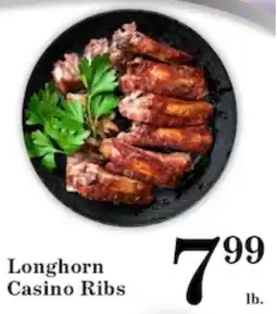 Harvest Foods Longhorn casino ribs offer