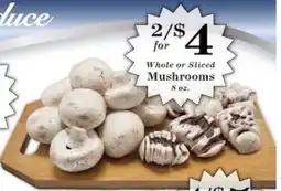 Harvest Foods Whole or Sliced Mushrooms offer