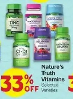 United Supermarkets Nature's Truth Vitamins offer