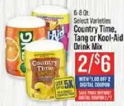 IGA Country Time, Tang or Kool-Aid Drink Mix offer