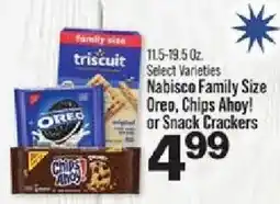 IGA Nabisco Family Size Oreo, Chips Ahoy! or Snack Crackers offer