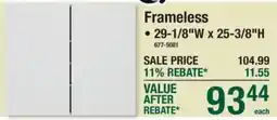 Menards Frameless offer