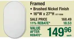 Menards Framed offer