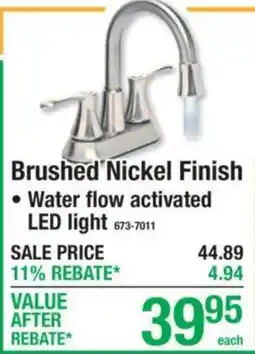 Menards Brushed Nickel Finish offer