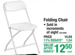 Menards Folding Chair offer