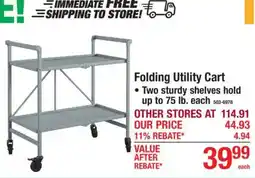 Menards Folding Utility Cart offer