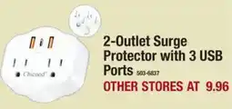 Menards Chienod 2-Outlet Surge Protector with 3 USB Ports offer