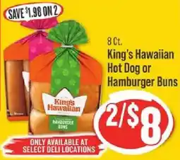IGA King's Hawaiian Hot Dog or Hamburger Buns offer