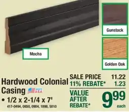 Menards Hardwood Colonial Casing offer