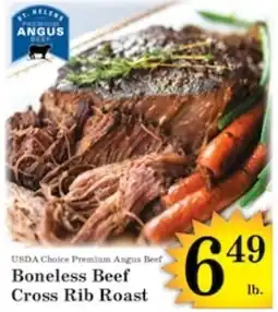 Harvest Foods St. Helens Angus Beef Boneless Beef Cross Rib Roast offer