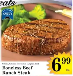 Harvest Foods St. helens premium angus beef boneless beef ranch steak offer