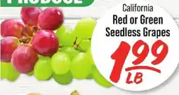 IGA California red or green seedless grapes offer
