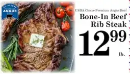 Harvest Foods St. Helen's Angus Bone-In Beef Rib Steak offer