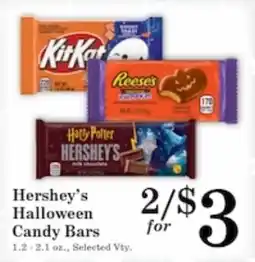 Harvest Foods Hershey's Halloween Candy Bars offer