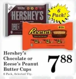 Harvest Foods Hershey's Chocolate or Reese's Peanut Butter Cups offer