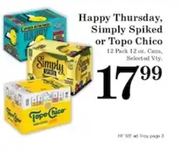 Harvest Foods Simply Spiked or Topo Chico offer