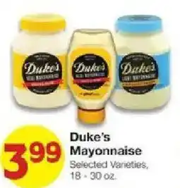 United Supermarkets Duke's Mayonnaise offer