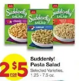 United Supermarkets Suddenly! Pasta Salad offer