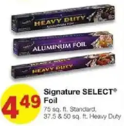 United Supermarkets Signature Select foil offer