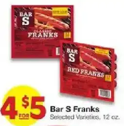 United Supermarkets Bar S Franks offer