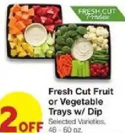 United Supermarkets Fresh Cut Fruit or Vegetable Trays w/ Dip offer