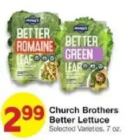 United Supermarkets Church Brothers Better Lettuce offer