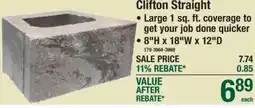 Menards Clifton Straight offer