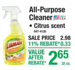 Menards Libman all-purpose cleaner offer
