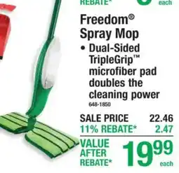 Menards Freedom spray mop offer