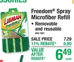 Menards Libman freedom spray microfiber refill offer