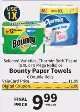 Food City Charmin Bath Tissue or Bounty Paper Towels offer