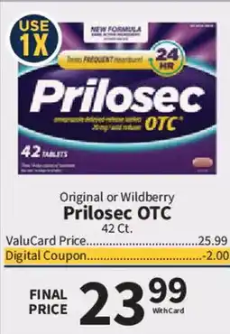 Food City Original or Wildberry Prilosec OTC offer