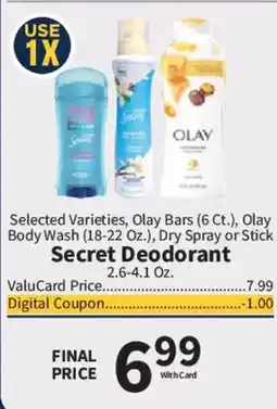 Food City Secret Deodorant offer