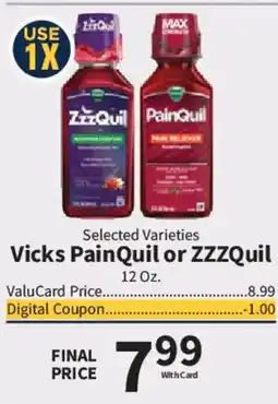 Food City Vicks PainQuil or ZZZQuil offer