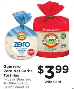 Ralphs Guerrero Zero Net Carbs Tortillas offer