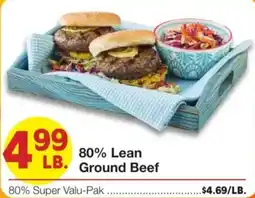 United Supermarkets 80% Lean Ground Beef offer