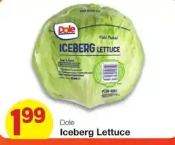 United Supermarkets Dole Iceberg Lettuce offer