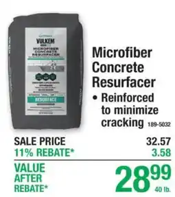Menards Vulkem microfiber concrete resurfacer offer